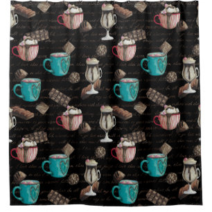 Cortina Para Box Bagaço de cacau chocolate quente doce inverno