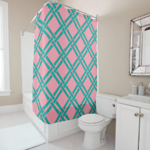 Cortina Para Box Bamboo Trellis Pattern