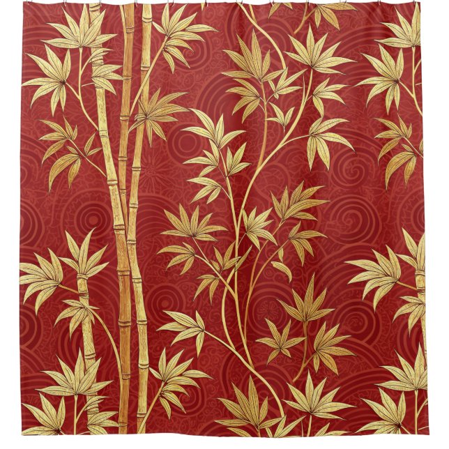 Cortina Para Box Bambu Carmesim East Asian (1) (Frente)