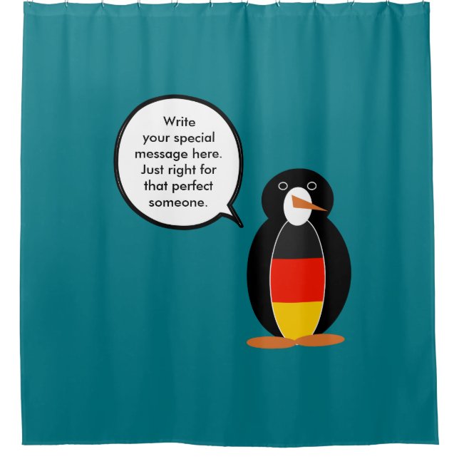 Cortina Para Box Bandeira alemã Ms. Penguin Personalizada (Frente)