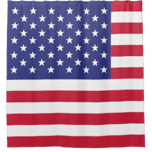 Cortina Para Box Bandeira americana patriótica branca e azul