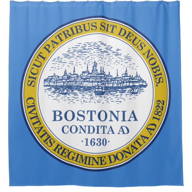 Cortina Para Box Bandeira da Cidade de Boston (Massachusetts) (Frente)