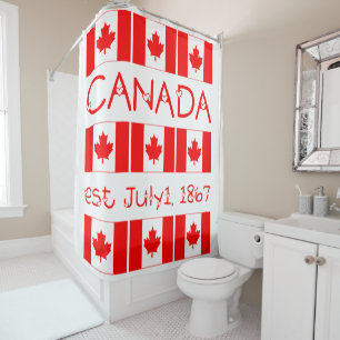 Cortina Para Box Bandeira da folha de bordo do dia de Canadá de