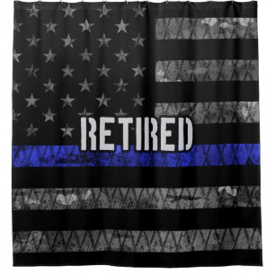 Cortina Para Box Bandeira da Polícia Aposentada e Perturbada