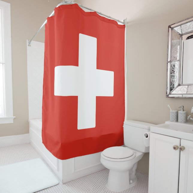 Cortina Para Box Bandeira da Suiça (In Situ)
