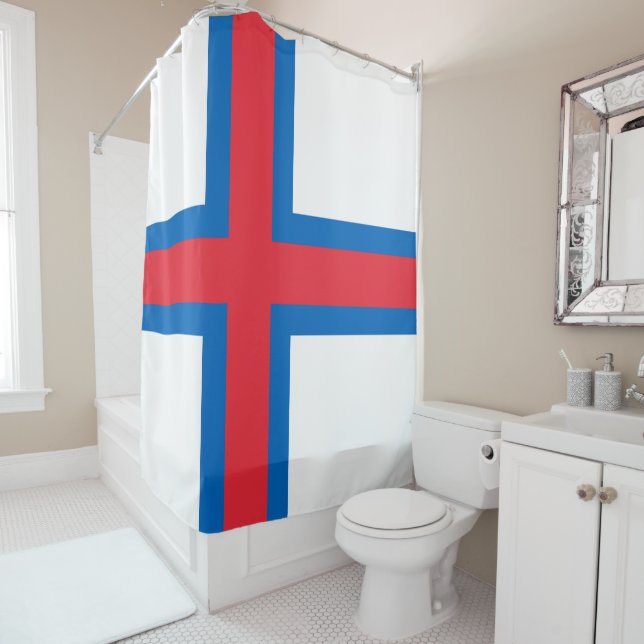 Cortina Para Box Bandeira das Ilhas Faroé (In Situ)