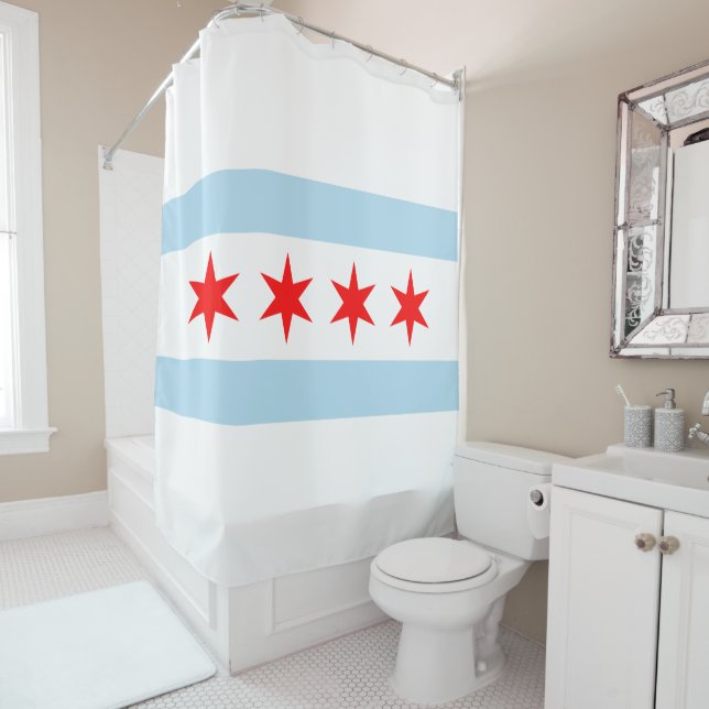Cortina Para Box Bandeira de Chicago (In Situ)