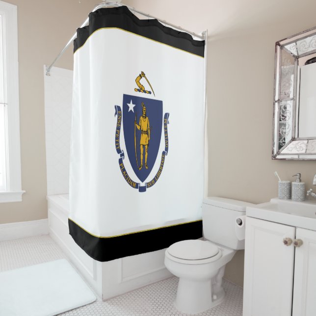 Cortina Para Box bandeira de Massachusetts (In Situ)