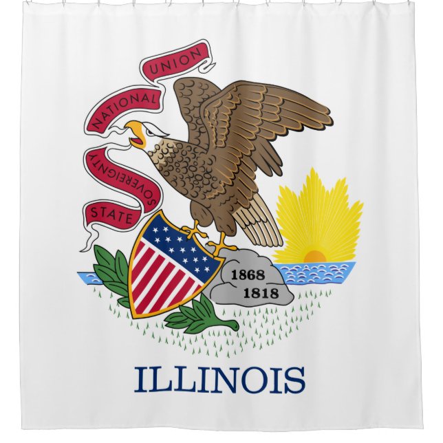 Cortina Para Box Bandeira do Estado de Illinois (Frente)
