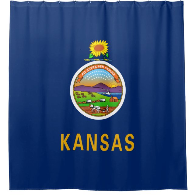 Cortina Para Box Bandeira do Estado do Kansas (Frente)