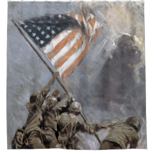 Cortina Para Box Bandeira do Monte Suribachi, Iwo Jima, 1945