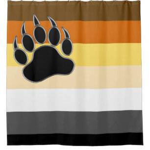 Cortina Para Box Bandeira do Orgulho dos Ursos Gays e Pata de Urso