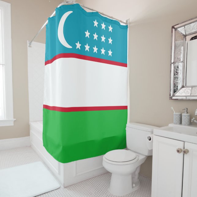 Cortina Para Box Bandeira do Usbequistão (In Situ)