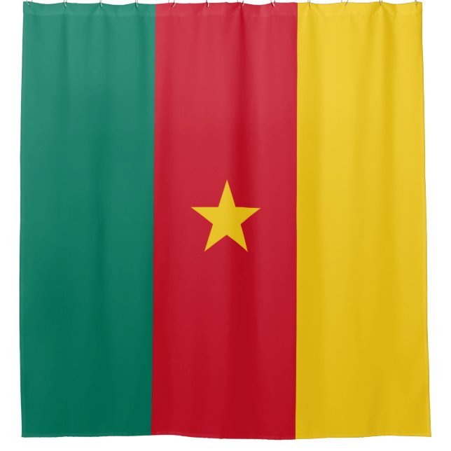 Cortina Para Box Bandeira dos Camarões (Frente)