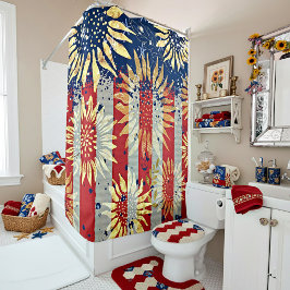 Cortina Para Box Bandeira e girassóis