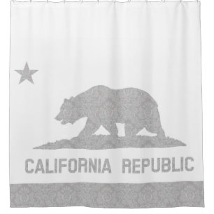 Cortina Para Box Bandeira original da cor damasco de Califórnia