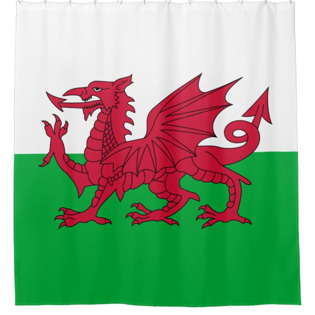 Cortina Para Box Bandeira Welsh (Frente)