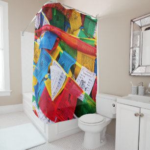 Cortina Para Box Bandeiras de oração tibetanas coloridas - Tibete