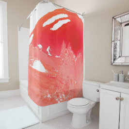 Cortina Para Box Banheiro do esqui da passagem de montanha