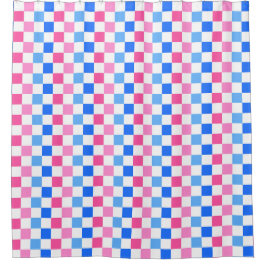 Cortina Para Box Barbie goes to the ocean checkerboard pattern