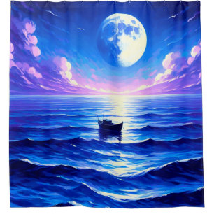 Cortina Para Box Barco à Noite