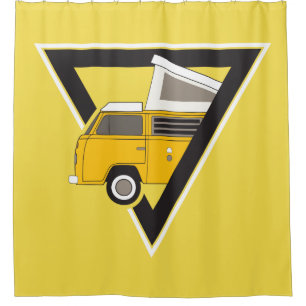 Cortina Para Box barramento amarelo triangular clássico