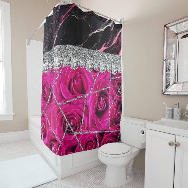 Cortina Para Box Bathroom Interior Design Home Black Glitble Marble (In Situ)
