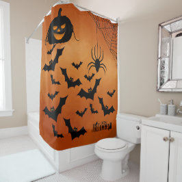 Cortina Para Box Bats Pumpkin and Spider