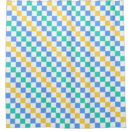 Cortina Para Box Beach day diagonal checkerboard pattern