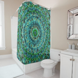 Cortina Para Box Beachy Blue e Green Spiderweb