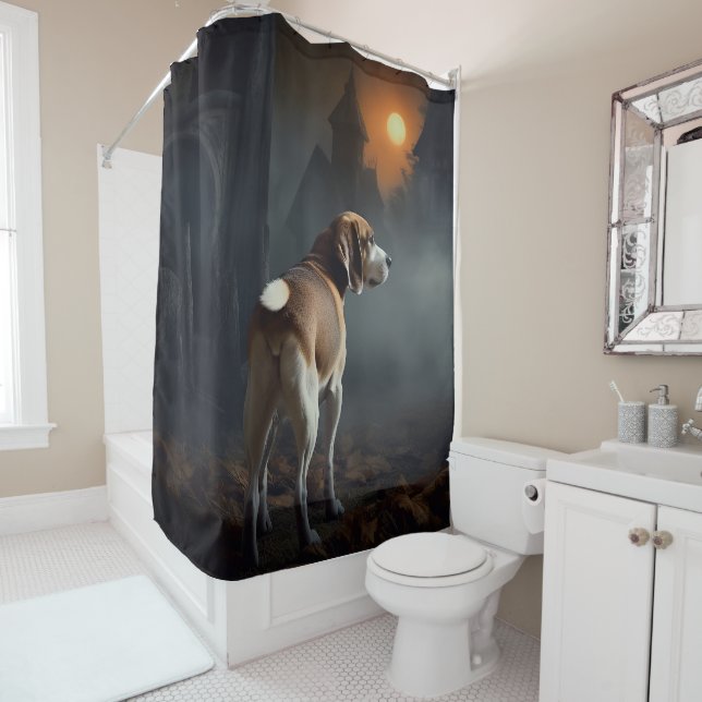 Cortina Para Box Beagle Halloween Assustador (In Situ)