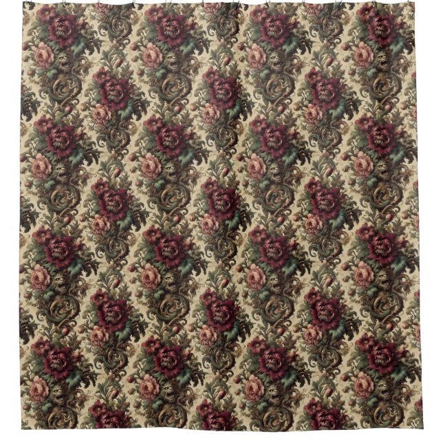 Cortina Para Box Beastly Buquê - Vitoriano Gótico (Frente)