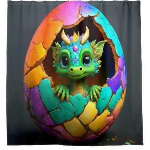 Cortina Para Box Bebê Dragão Hatching
