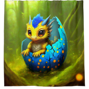 Cortina Para Box Bebê Dragão Hatching