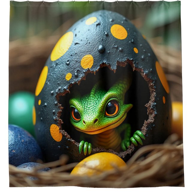 Cortina Para Box Bebê Dragão Hatching (Frente)