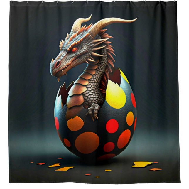 Cortina Para Box Bebê Dragão Hatching (Frente)
