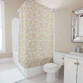 Cortina Para Box Bebê Sandpipers Piping Plover Beach House Bath