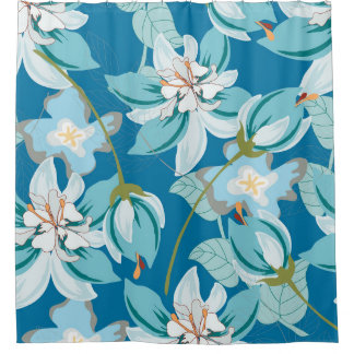 Cortina Para Box Beleza de um motivo floral retrô em adorável decor