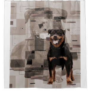 Cortina Para Box Belo Fundo Rottweiler - Metzgerhund