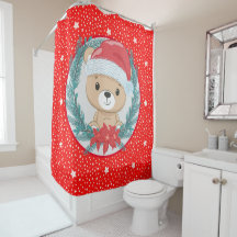 Belo Urso Vermelho e Branco Natal