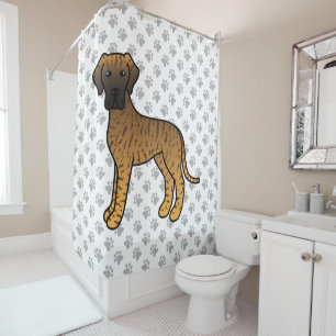 Cortina Para Box Bindle Great Dane Cute Cartoon Dog