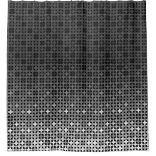 Cortina Para Box Black and white geometric gradient pattern