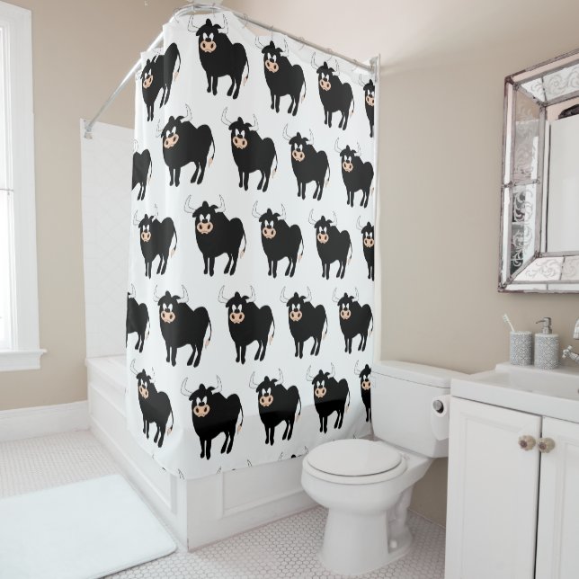 Cortina Para Box Black Bull Design (In Situ)