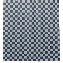 Cortina Para Box Black ice checkered board pattern