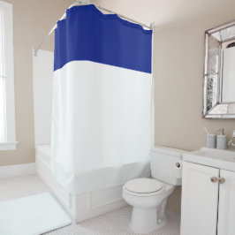 Cortina Para Box Bloco Branco Azul Marinho Real Moderno