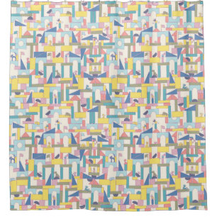 Cortina Para Box Bloco de construção de brinquedos pessoas de anima