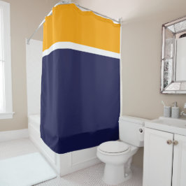 Cortina Para Box Bloco de Cor Amarelo do Ouro Náutico Moderno