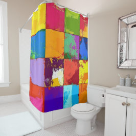 Cortina Para Box Blocos de cores de gradação de pop Art