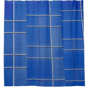 Cortina Para Box Blue and white glass windows