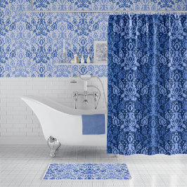 Cortina Para Box Blue Casbah Marroquino Damask